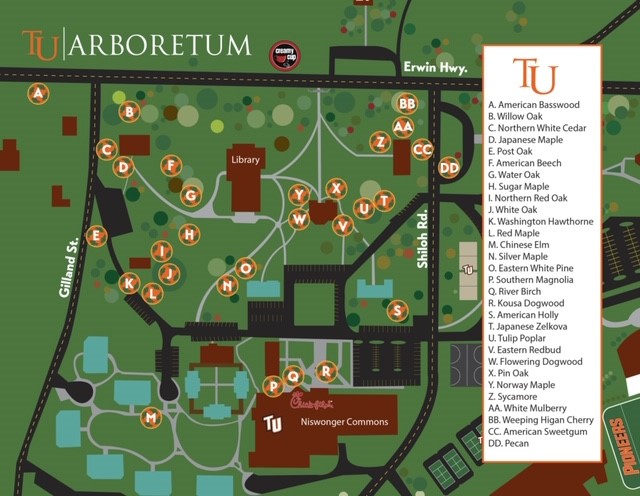 Tusculum College Campus Map ARBORETUM   ACADEMICS